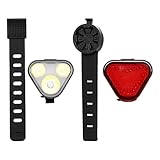 Jiimhte Luz Frontal para Moto Cross | Luz Impermeable 500 Lumen Delantera Y Trasera para Bicicleta | Equipamiento Exterior para Rutas Nocturnas Supervivencia Viajes Patio Trasero Trabajo