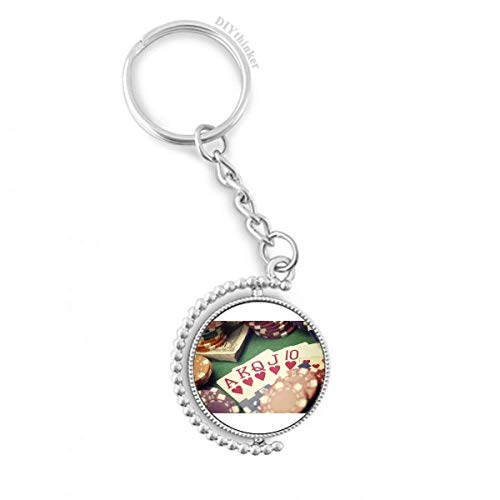 Poker Jeu Photo Porte-clé rotatif multicolore pour vos clés au quotidien