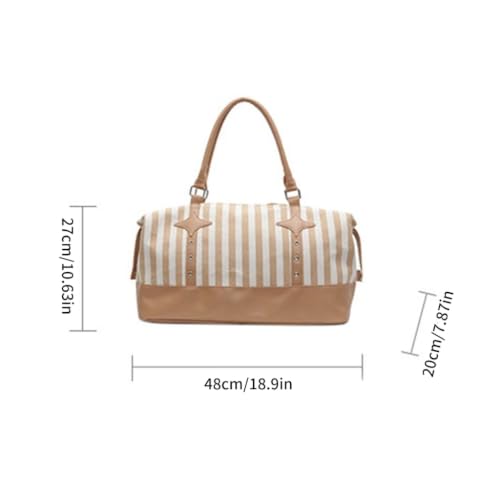 Bolsa de fin de semana grande con compartimentos y bolso de hombro deportivo de lona 5