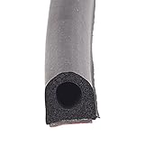 AP Products 018-663 Non-Ribbed D-Seal with Hats (Red Tape) - Black, 3/4' x 3/4' x 50'