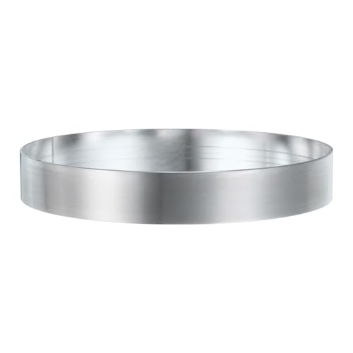sourcing map Round Cake Ring 5.12 x 1 Inch Seamless Stainless Steel Pastry Mousse Dessert Ring Mirror Coating for Baking Cooking English Muffins Crumpet Making Tool