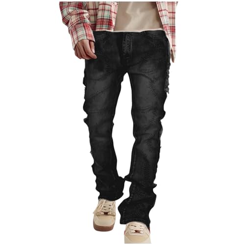 Men's Ripped Distressed Destroyed Skinny Jeans Men Hippie Y2k Goth Harajuku Washed Denim Jeans Pants Streetwear Slim2