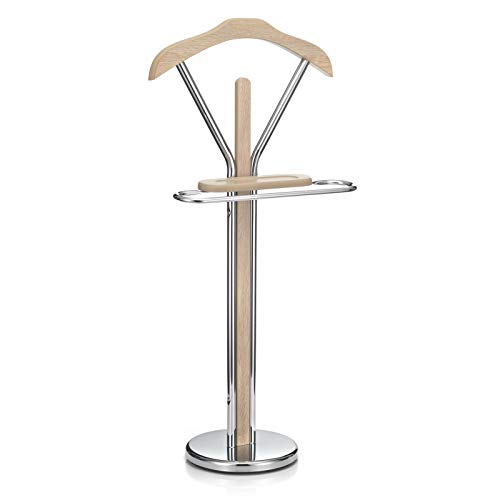 IDIMEX Herrendiener Gregor Stummer Damen Diener Kleiderbutler Kleiderständer mit Kleiderbügel, Hosenbügel, kleine Ablage, in Sonoma Eiche