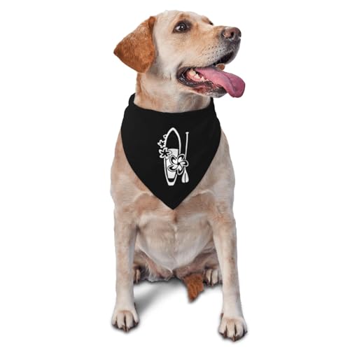 Flowers Paddle Surf Board Pet Scarf Triangular Head Dog Bib Dog Cat Scarf Accessories Bandana Decoration Pet Towels