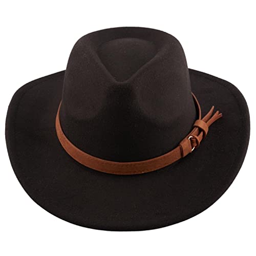 The Tie Hub Fedora Hat for Men & Women|Wide Brim Felt, Sun hat, Beach Hat, Summer Hat, Party hat, Stylish hat