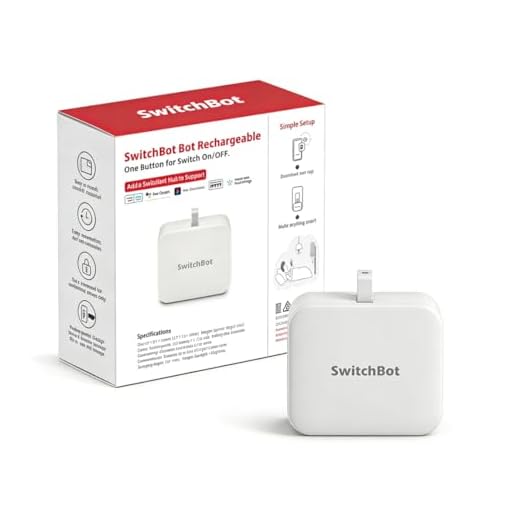 SwitchBot Smart Bluetooth Switch Toggle (Wiederaufladbar) - Fingerbot für Schalter, 1,0kgf, USB-C, App-Timer, fügen Sie Hub hinzu für Alexa, Siri & Matter