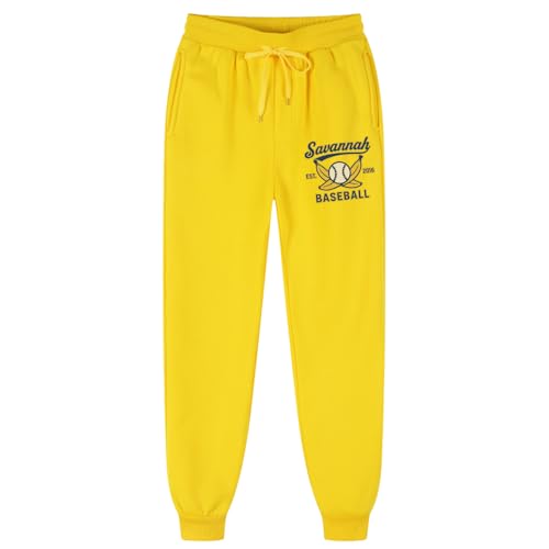 Retro Savannah Baseball Sweatpants Banana Ball Pants Yellow
