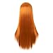 MapofBeauty 28 Inch/70 cm Women Special Long Straight Synthetic Wig (Light Orange)
