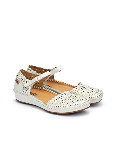 Image of PIKOLINOS P. Vallarta Women's Semi-Open Shoes | Leather | Hook-and-Loop Closure | Mid Heel | Size UK 2-8
