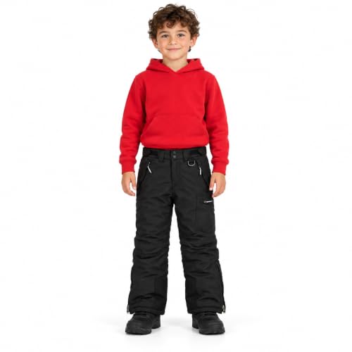 Arctic Quest Kids' Insulated Snow Pants, Black (New), 10-12