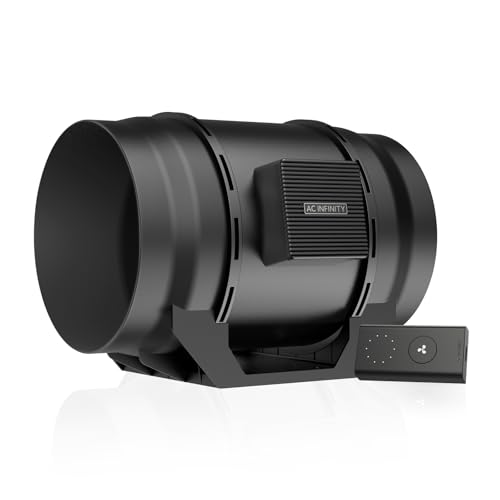 AC Infinity CLOUDLINE LITE A8 – Leises Inline-Lüftersystem 200 mm mit Drehzahlregler, EC-Motor, für Zu-/Abluft in Grow-Zelten und Hydroponik