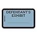 Tabbies Legal Exhibit Labels Label: 1-5/8"W x 1"H, Sheet: 5-1/4"W x 3-1/4"H, Blue,"DEFENDANT'S Exhibit" 252 Labels/Pack (58093)
