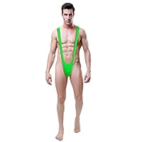Badebekleidung Tanga Männer Badeanzug Thongs Männer Grün Borat Style V Sling Unterwäsche Sexy Borat Manikini Stretch Halloween Kostüm Dessous Badeanzug Eine Größe passt für alle