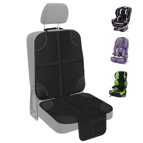 Protector de asiento infantil para automóvil, Protectores de asiento del asiento | Almohadilla para el asiento del automóvil con bolsillos de malla,Accesorios interiores automotrices que no son desliz