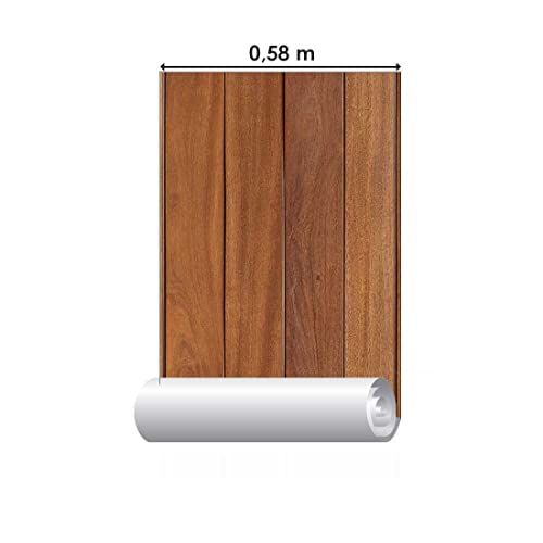 Papel de Parede Adesivo Madeira Comércio N02236 Rolo de 0,58x3,00M