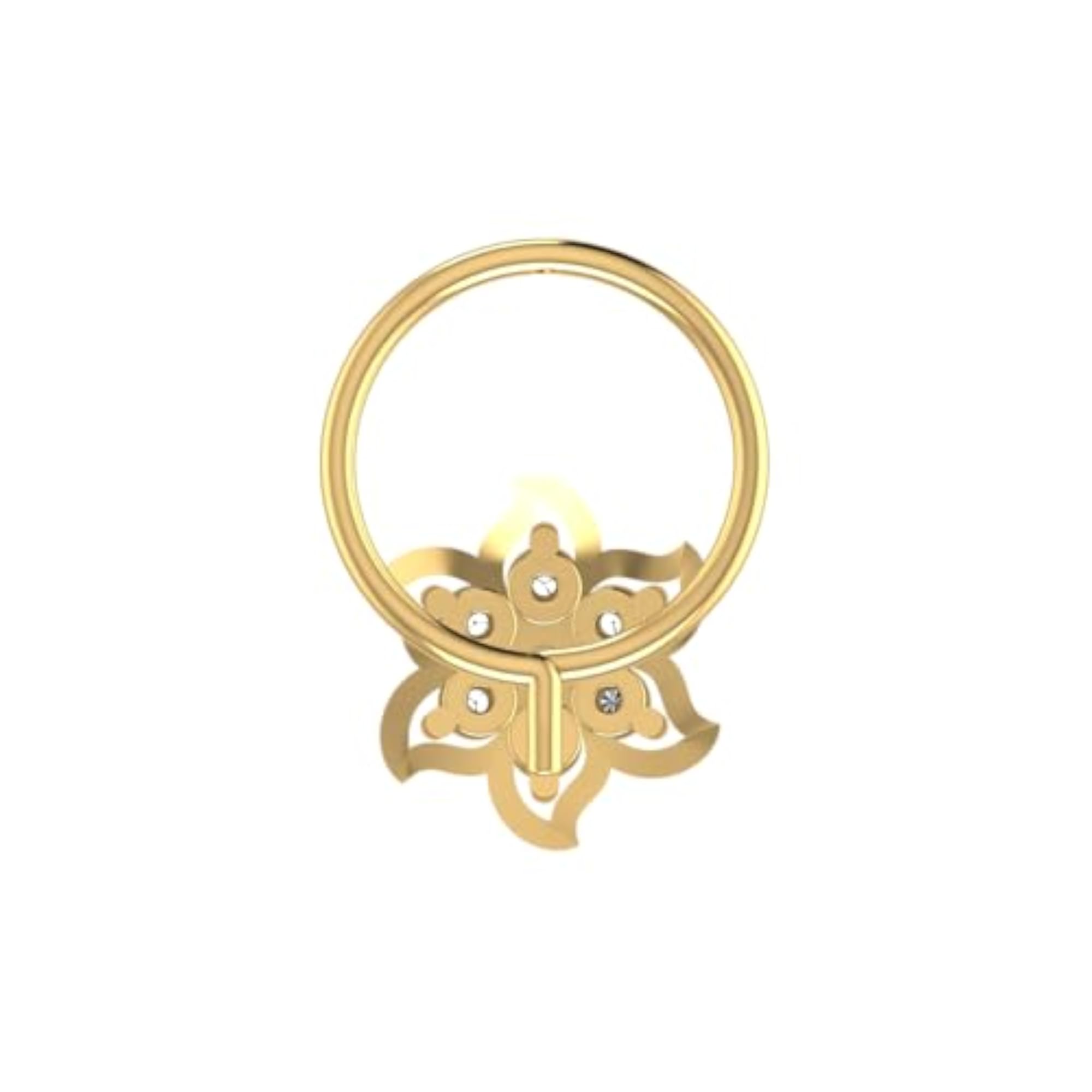 Women's 14Kt Yellow Gold Stud Nose Ring