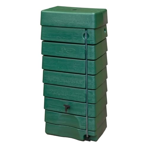 276 Litre Green Wall Tank with Rain Trap Downpipe Connector