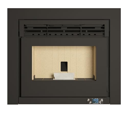 TJ - Insertable de Pellets ORIÓN 10 para Calefacción de Aire 10,2 kW Rendimiento 88-94% Volumen 245 m3 Salida de Humos 80 mm Depósito 13 kg