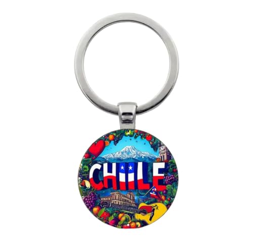 Porte-clés chilien circulaire idée cadeau originale pour Thanksgiving et fêtes