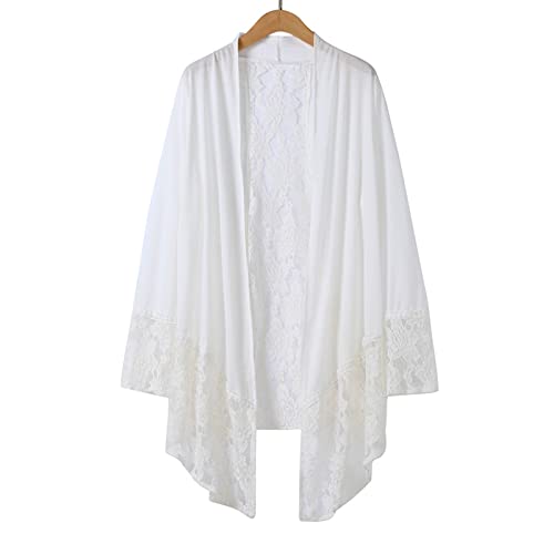 Cardigan décontracté en dentelle patchwork pour un confort absolu - 3