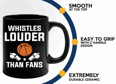Taza para árbitro de baloncesto 11oz negra miniatura 5