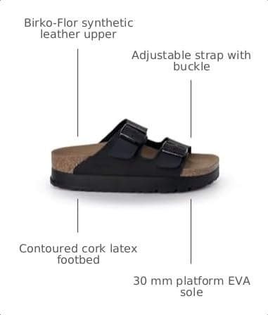 Image of Birkenstock womens Arizona Platform Sandal - Vegan