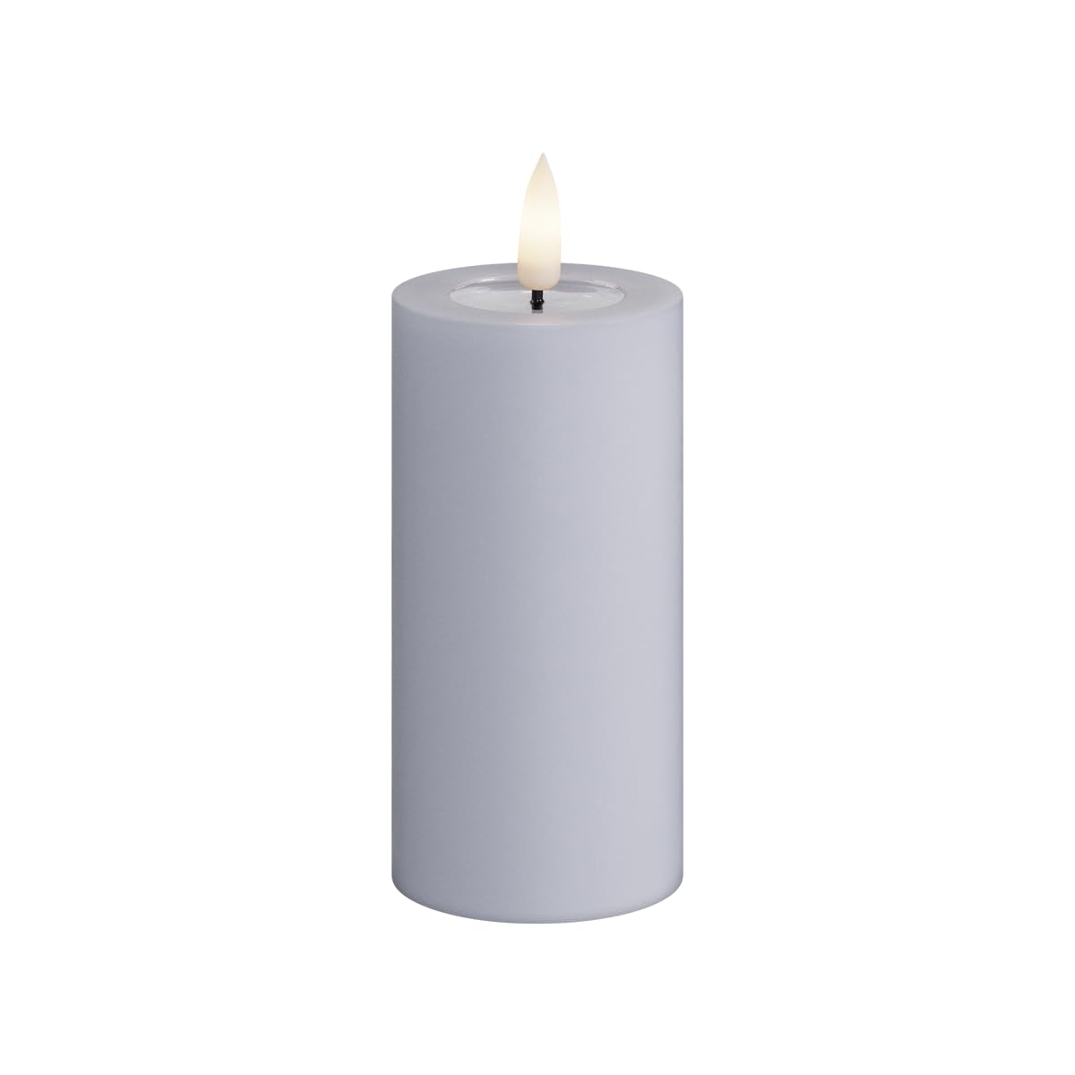 Deluxe Homeart Indoor Flameless LED Candle - Dust Blue - with Real Flame™ Technology - Battery Powered Candle (5 x 10 cm)