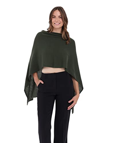 Image of CLAUDIA NICHOLE Womens 100% Cashmere Dress Topper - Cashmere Poncho Wrap