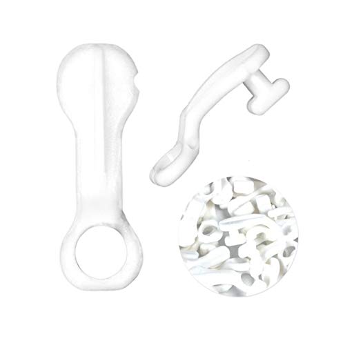 The Home Fusion Company White Curtain Glider Hooks For Swish Nova Various Pack Size White Plastic