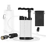 【Filtro de agua innovador】 -Sistema de filtración de agua de emergencia compacto y liviano, contaminado SIN yodo, cloro u otros productos químicos. Los filtros de agua personales son ideales para aventuras al aire libre, preparación para emergencias, campamentos, caminatas, mochileros, etc.