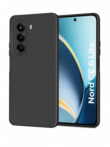 Image of FIRST MART Silicone Back Cover for OnePlus Nord CE 6 lite | Matte Black Anti-Slip Grip Case, Precise Cutouts, Scratch Resistant, Slim Fit | Pack of 1