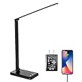 Himigo LED Desk Lamp,Eye-Caring Table Lamps,Stepless Dimmable Office Lamp with USB Charging Port,Touch/Memory/Timer Function,25 Brightness Lighting,Foldable Lamp for Reading,Studying,Working