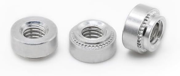 Generic 8pcs M10-2 aluminum alloy pressure riveting nut muff riveted sleeve sheet metal stamping round nuts muffs sleeves