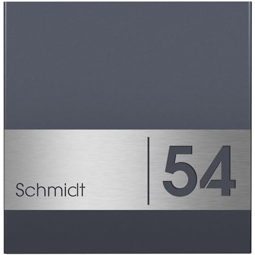 MOCAVI ZBox 111 Zaunbriefkasten mit Hausnummer und Name anthrazit-edelstahl...
