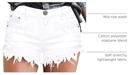 Image of MODARANI Denim Shorts for Women Distressed Jean Shorts Ripped Summer Hot Short