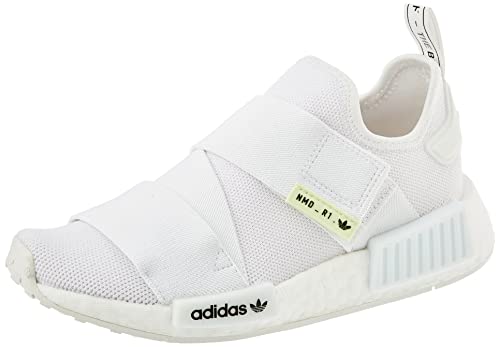 adidas NMD_r1W Baskets pour Femme, Blanc Blanc Blanc Core Noir, 37 1/3 EU