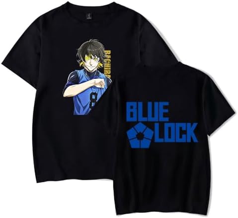 Mujer y Hombre Blue Lock Camiseta Anime, Manga Corta, Diseño Gráf...