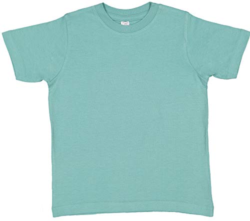 RABBIT SKINS Soft Cotton Toddler T-Shirt Boys Girls | Little Kids Tee| Blank Child Tshirt, Saltwater, 4T