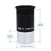 WEOOEN 1.25inch Plossl Telescope Eyepiece 25mm, Fully Coated Optical Telescope Lens, Durable Metal Construction, Threaded for Standard 1.25 inch Astronomy Filters