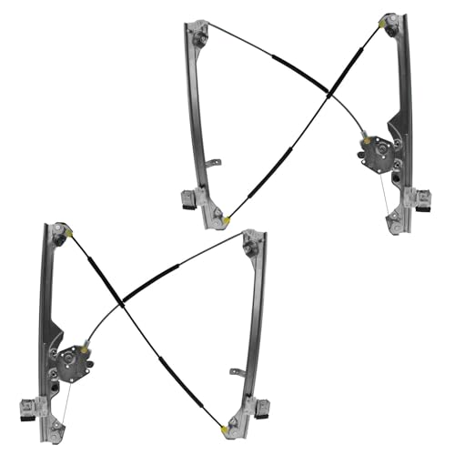TRQ Front Manual Window Regulator Set Compatible with 99-07 Chevrolet GMC