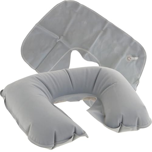 Cojín de viaje inflable que no atormenta tu cuello. Almohada cervical inflable y ergonómica. Almohada de viaje para el cuello, práctica y cómoda almohada cervical para viajes, coche