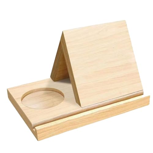 Estantería pequeña triangular de madera natural para leer cómodamente en casa 3