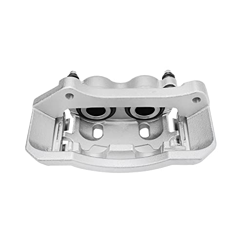 Image of Detroit Axle - Front Brake Kit for 2003-2008 Dodge Ram 2500 3500 | Drilled & Slotted Brake Rotors Right Brake Caliper 2004 2005 2006 2007 Replacement [13.9 inch Rotors]