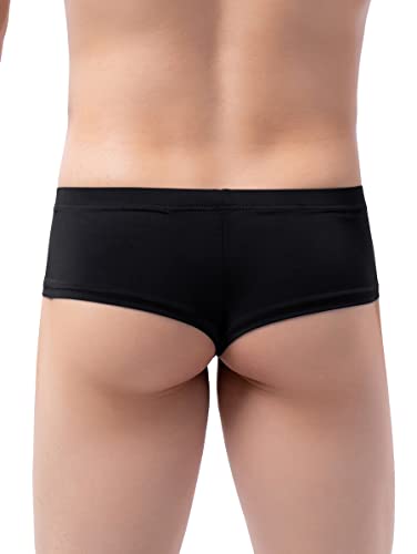 iKingsky Men's Silky Cheeky Boxer Briefs Sexy Brazilian Back Mens Underwear Smooth Mini Cheek Thong Under Panties4