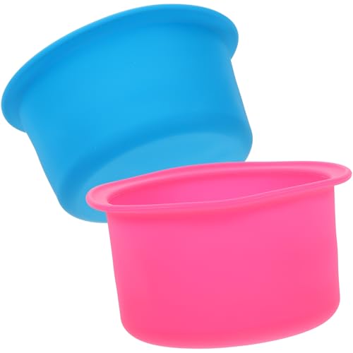 Baluue 2 Piezas Cuenco de Silicona Olla Interior Antiadherente Resistente al Calor para Derretir Cera Fácil de Limpiar para Depilación en Casa o Salón