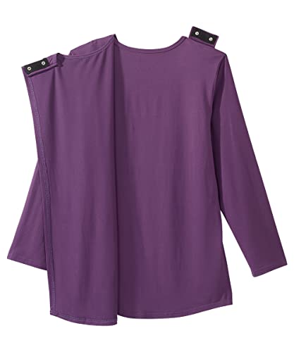 Women’s Open-Back Adaptive Long Sleeve Embellished Top - Image 3