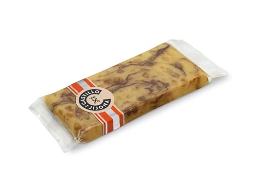 Castillo de Jijona - Turrón Yema con Naranja Confitada y Chocolate - Almendra 28%, Yema de Huevo 19% y Naranja 12% - Calidad Suprema - Sabor Irresistible - Hecho en España (Jijona) | 250g