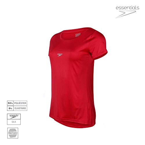 Speedo T-shirt Basic Stretch Fem., Camiseta Manga Curta Feminino, Vermelho (Red), M