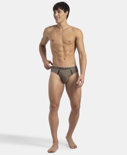 Image of Jockey 8044 Men's Super Combed Cotton Rib Solid Brief with Ultrasoft Waistband