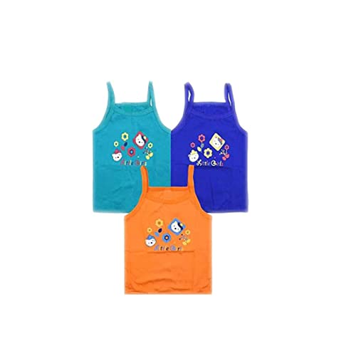Image of KIKE New Born Baby Pure Cotton Printed Regular Fit Sando Innerwear Baniyan Kids Vest Infants Sleeveless Undershirts for Cute Boys Girls 0-24 Months Pack of 6